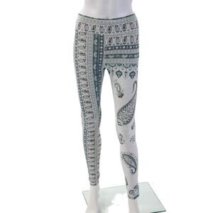 The Upside Womens Ankle Jeggings Paisley White Bohemian Size M